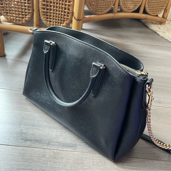 Black Coach Bag with Chain Crossbody - Picture 8 of 16